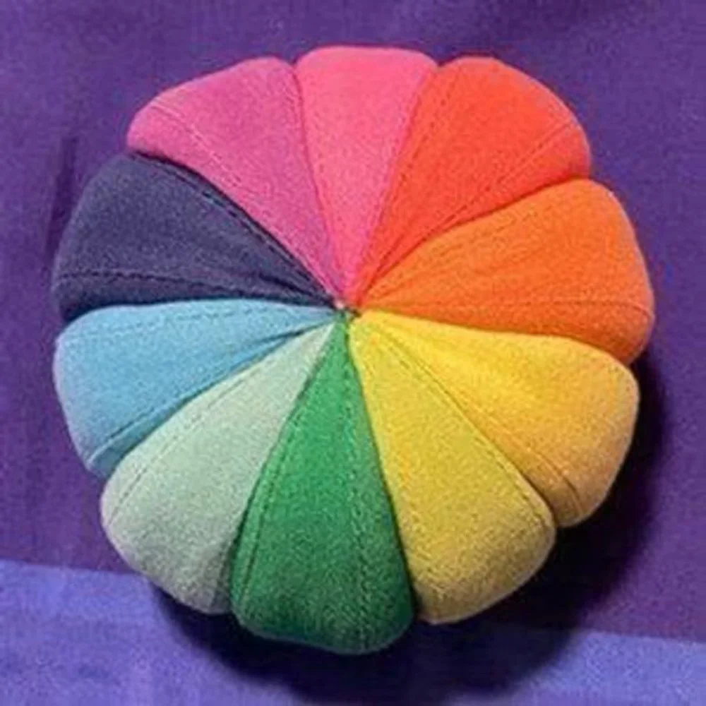 Lovevery Organic Cotton Rainbow Ball, from The Senser Montessori Baby Play Kit